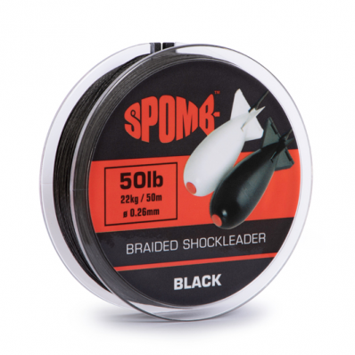 SPOMB Braided Leader 22kg / 50lb Black