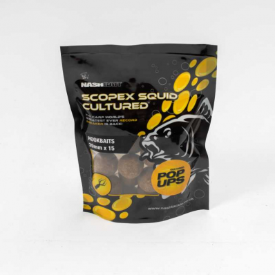 B6872;Scopex Squid Cultured Pop Ups 20mm (15 per bag)
