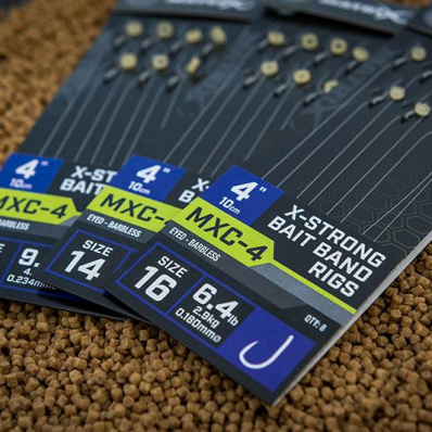 Matrix MXC-4 X-Strong Bait Band Rigs 10cm/4ins