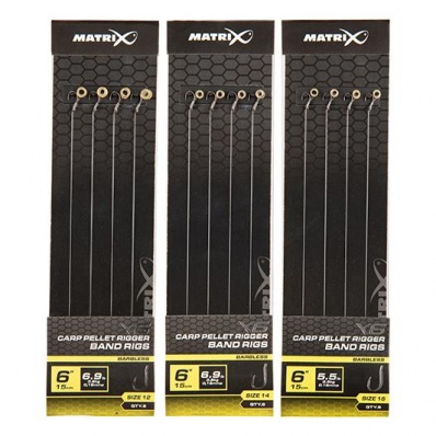 Matrix X6 Carp Pellet Rigger 15cm Band Rigs