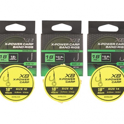 Matrix X8 X-Power Carp 45cm Band Rigs